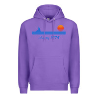 Purple amity island 1975 Premium Hoodie - artisFamous