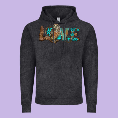 Owl Love Vintage Hoodie Designed By Barkaloodesign