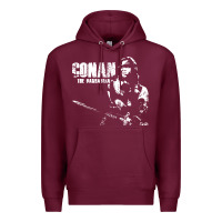 Burgundy conan the barbarian vintage Premium Hoodie - artisFamous