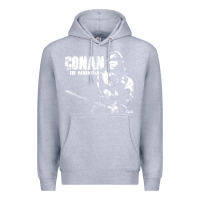 Heather Grey conan the barbarian vintage Premium Hoodie - artisFamous