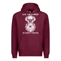 Burgundy air force security forces Premium Hoodie - artisFamous