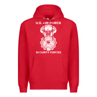 Red air force security forces Premium Hoodie - artisFamous