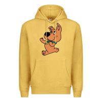 Antique Gold scrappy doo fists Premium Hoodie - artisFamous