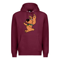 Burgundy scrappy doo fists Premium Hoodie - artisFamous