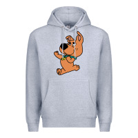 Heather Grey scrappy doo fists Premium Hoodie - artisFamous