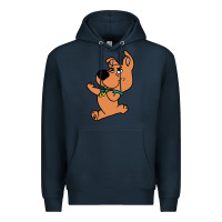 Navy scrappy doo fists Premium Hoodie - artisFamous