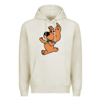 Oatmeal Heather scrappy doo fists Premium Hoodie - artisFamous