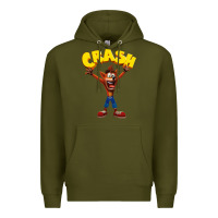 Army Green crash bandicoot Premium Hoodie - artisFamous