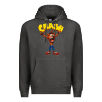 Charcoal Heather crash bandicoot Premium Hoodie - artisFamous