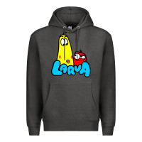 Charcoal Heather larva cartoon Premium Hoodie - artisFamous