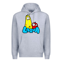 Heather Grey larva cartoon Premium Hoodie - artisFamous