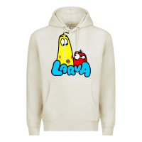 Oatmeal Heather larva cartoon Premium Hoodie - artisFamous