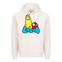 Pale Pink larva cartoon Premium Hoodie - artisFamous