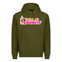 Army Green dilla' donuts Premium Hoodie - artisFamous