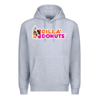 Heather Grey dilla' donuts Premium Hoodie - artisFamous