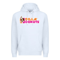 White dilla' donuts Premium Hoodie - artisFamous