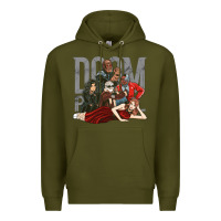 Army Green doom breakfast patrol Premium Hoodie - artisFamous