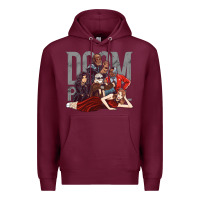 Burgundy doom breakfast patrol Premium Hoodie - artisFamous