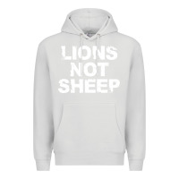 Dove Grey lions not sheep Premium Hoodie - artisFamous