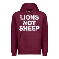 Burgundy lions not sheep Premium Hoodie - artisFamous