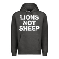 Charcoal Heather lions not sheep Premium Hoodie - artisFamous