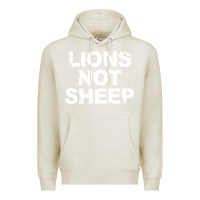 Oatmeal Heather lions not sheep Premium Hoodie - artisFamous