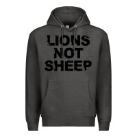 Charcoal Heather lions not sheep Premium Hoodie - artisFamous