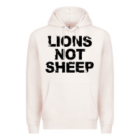 Pale Pink lions not sheep Premium Hoodie - artisFamous
