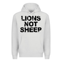 Dove Grey lions not sheep Premium Hoodie - artisFamous