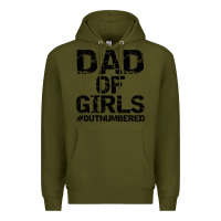 Army Green dad of girls Premium Hoodie - artisFamous