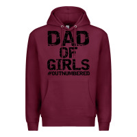 Burgundy dad of girls Premium Hoodie - artisFamous