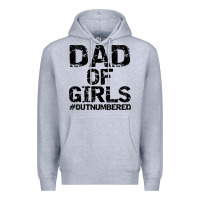 Heather Grey dad of girls Premium Hoodie - artisFamous