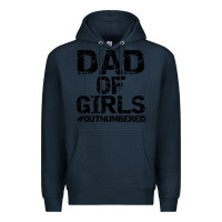 Navy dad of girls Premium Hoodie - artisFamous