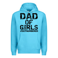 Ocean Blue dad of girls Premium Hoodie - artisFamous