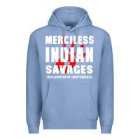 Colony Blue merciless indian savages Premium Hoodie - artisFamous