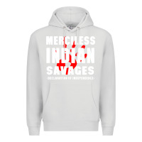 Dove Grey merciless indian savages Premium Hoodie - artisFamous
