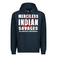 Navy merciless indian savages Premium Hoodie - artisFamous
