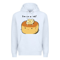 White i'm on a roll! Premium Hoodie - artisFamous