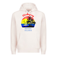 Pale Pink weekapaug, rhode island sunset Premium Hoodie - artisFamous