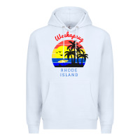 White weekapaug, rhode island sunset Premium Hoodie - artisFamous