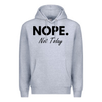 Heather Grey nope not today Premium Hoodie - artisFamous