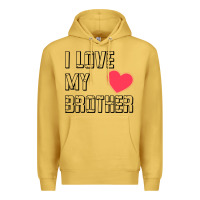 Antique Gold i love my brother, brothers day , brother sister  love Premium Hoodie - artisFamous