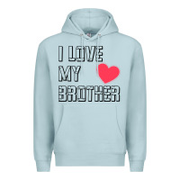 Blue Mist i love my brother, brothers day , brother sister  love Premium Hoodie - artisFamous