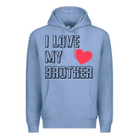 Colony Blue i love my brother, brothers day , brother sister  love Premium Hoodie - artisFamous