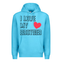 Ocean Blue i love my brother, brothers day , brother sister  love Premium Hoodie - artisFamous