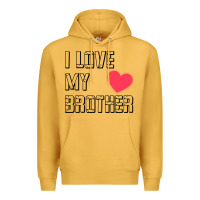 Mustard i love my brother, brothers day , brother sister  love Premium Hoodie - artisFamous
