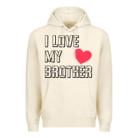 Tofu i love my brother, brothers day , brother sister  love Premium Hoodie - artisFamous