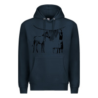 Navy Banksy Zebra Premium Hoodie - artisFamous