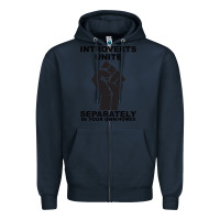 Navy introverts unite seperately in your own homes Zipper Hoodie - Bettercallsaul