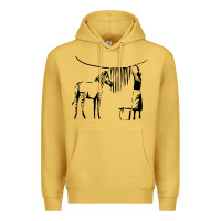 Antique Gold Banksy Zebra Premium Hoodie - artisFamous